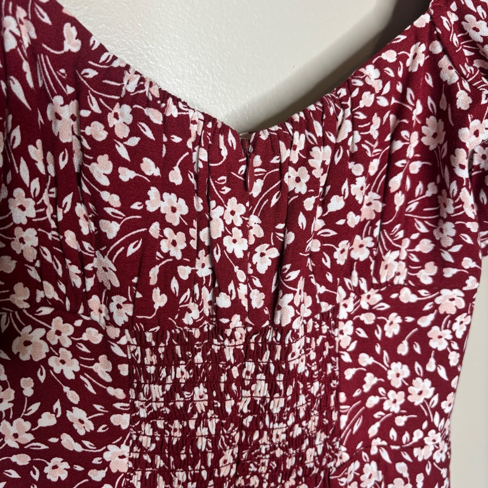 Reformation Teyana Floral Print Crepe Midi Dress - Picture 10 of 12